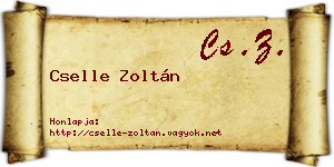 Cselle Zoltán névjegykártya