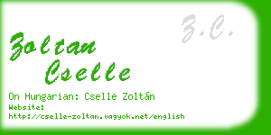 zoltan cselle business card