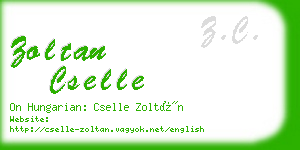 zoltan cselle business card